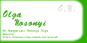 olga mosonyi business card